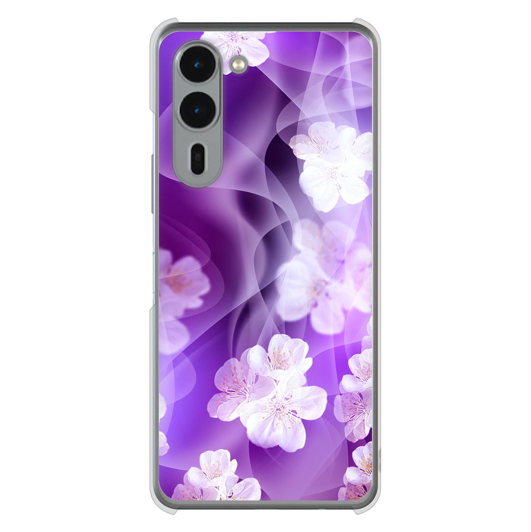 arrows We2 Plus F-51E docomo 高画質仕上げ 背面印刷 ハードケース 【1211 桜とパープルの風】