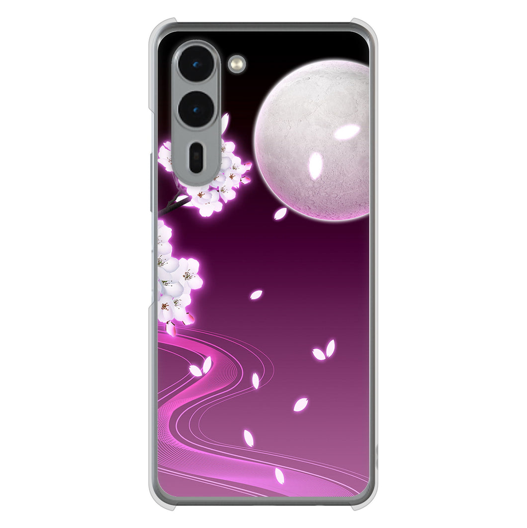 arrows We2 Plus F-51E docomo 高画質仕上げ 背面印刷 ハードケース 【1223 紫に染まる月と桜】