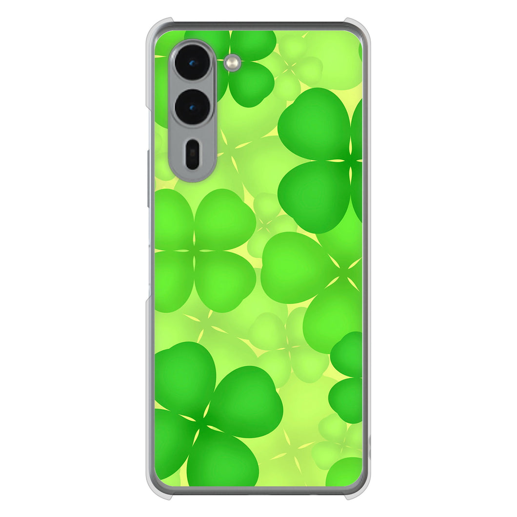 arrows We2 Plus F-51E docomo 高画質仕上げ 背面印刷 ハードケース 【1297 四つ葉のクローバー】