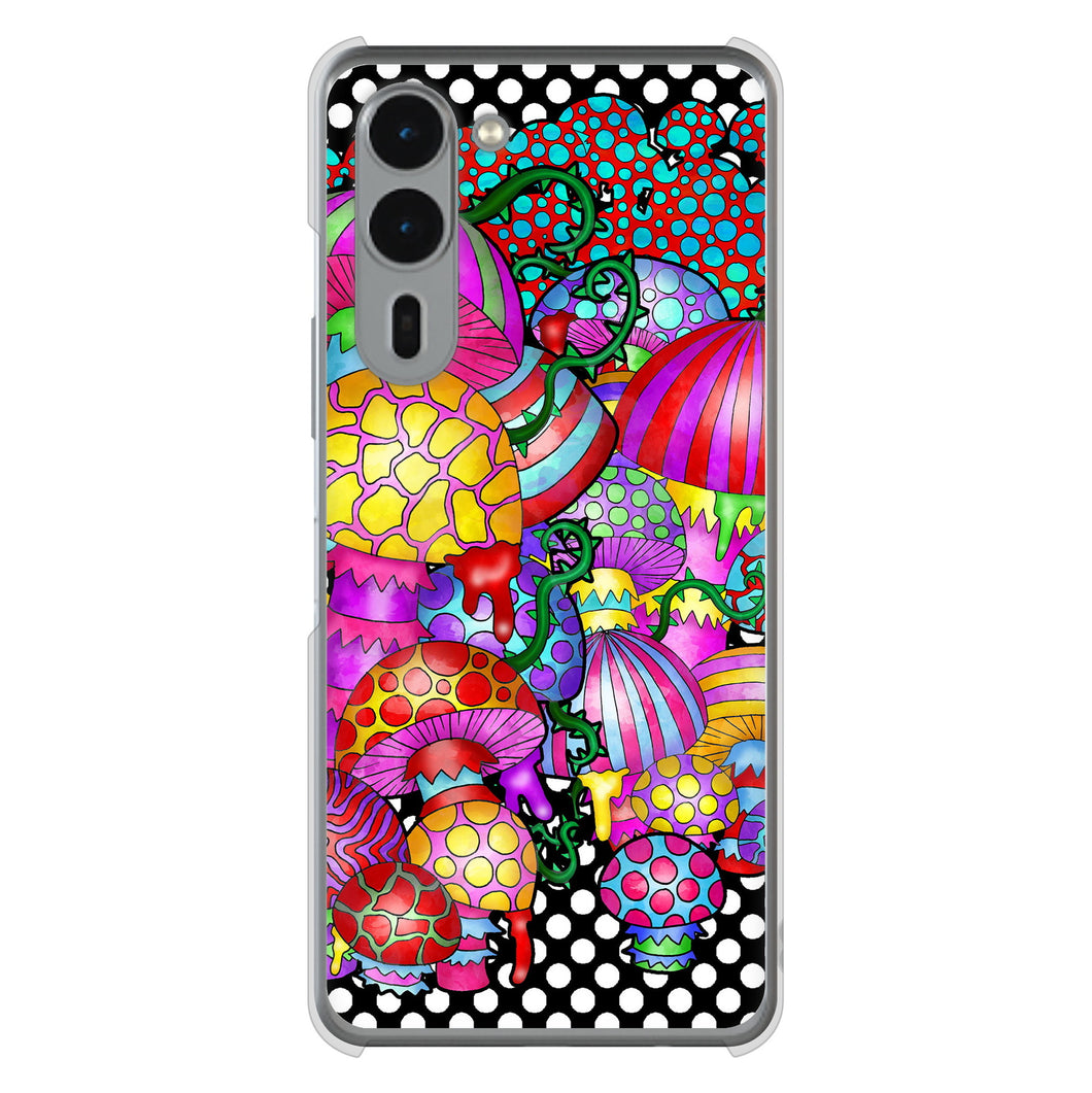 arrows We2 Plus F-51E docomo 高画質仕上げ 背面印刷 ハードケースむかいあぐる きのこ