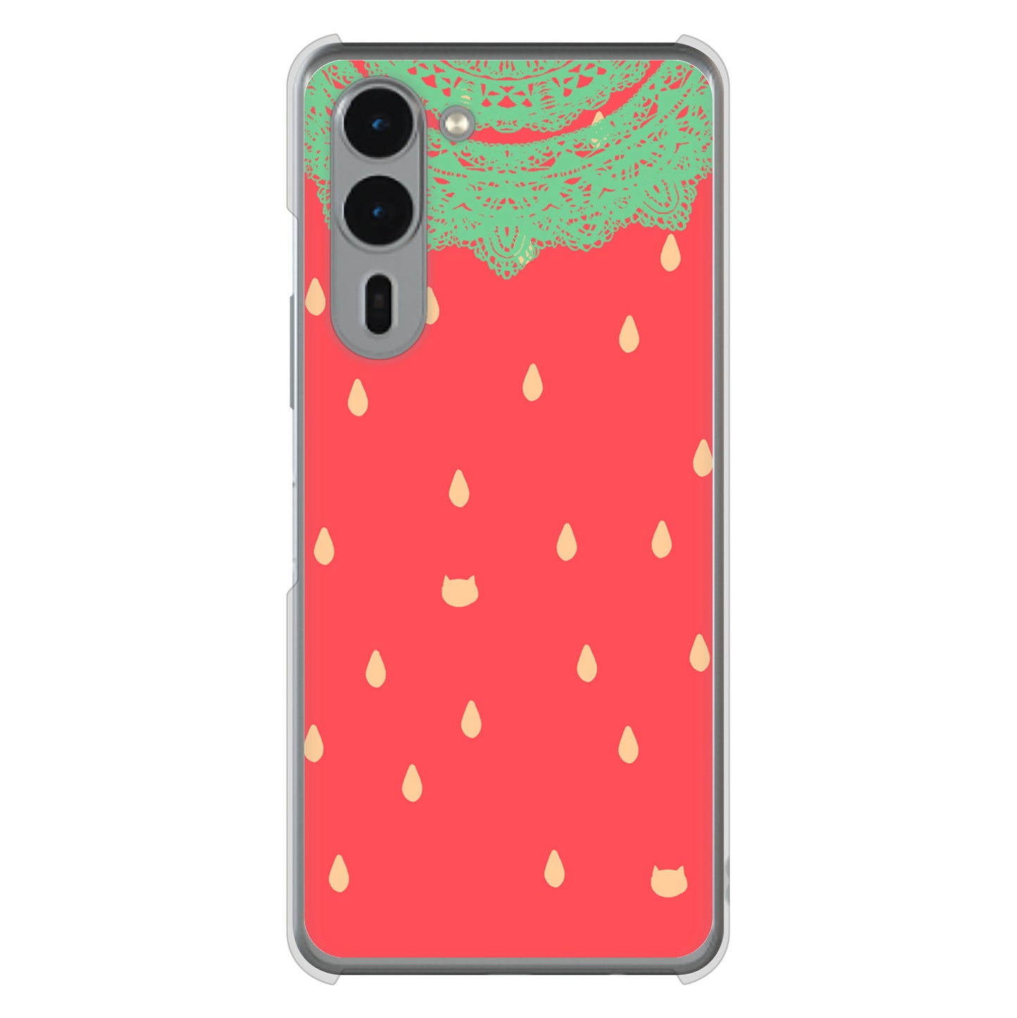 arrows We2 Plus F-51E docomo 高画質仕上げ 背面印刷 ハードケース 【MI800 strawberry ストロベリー】