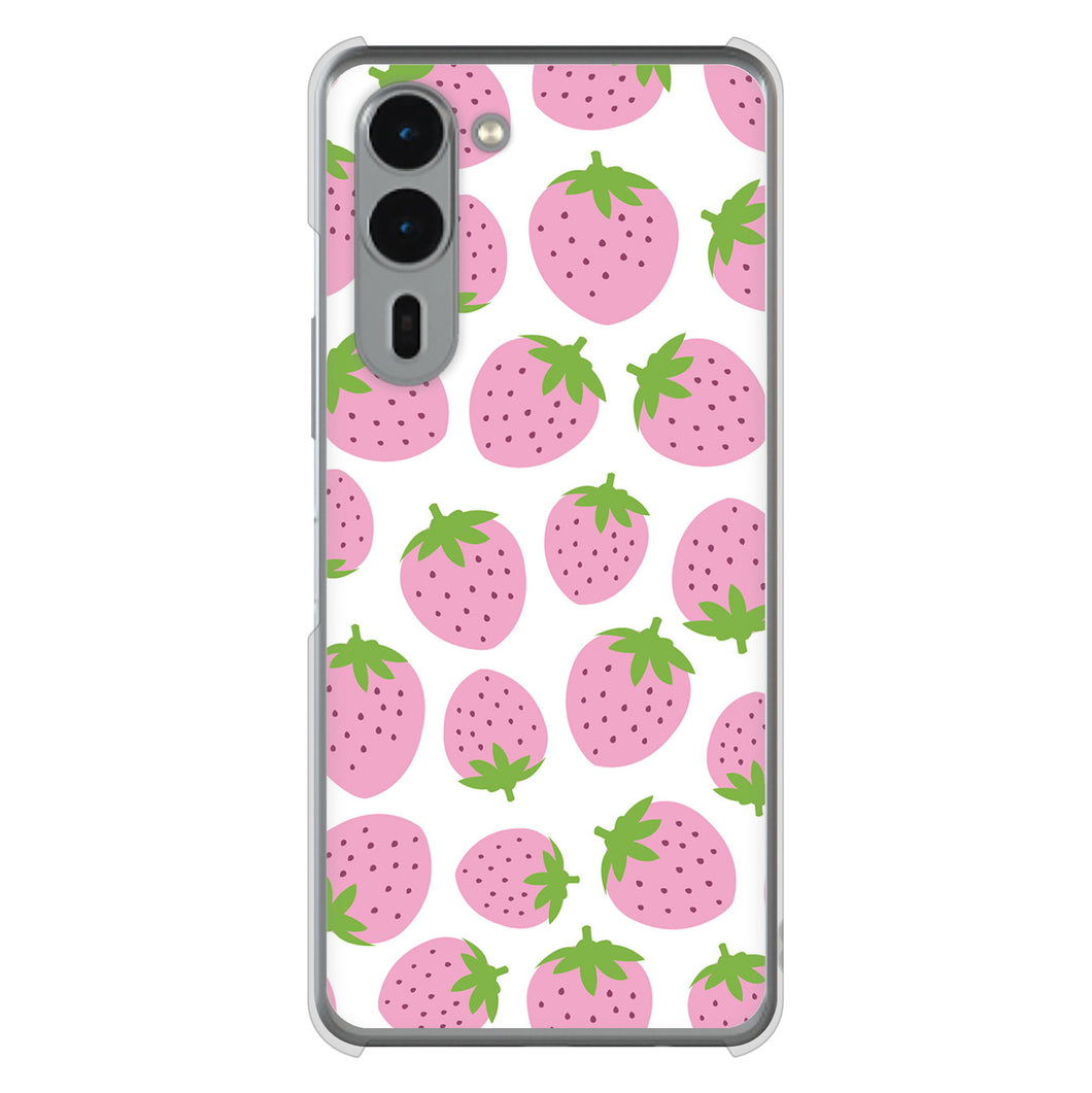 arrows We2 Plus F-51E docomo 高画質仕上げ 背面印刷 ハードケース小さいイチゴ模様