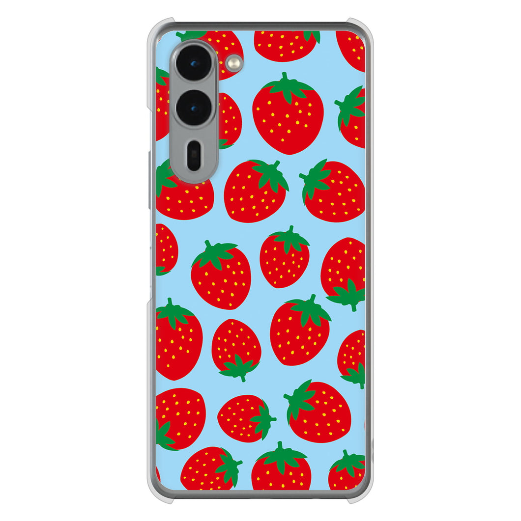 arrows We2 Plus F-51E docomo 高画質仕上げ 背面印刷 ハードケース小さいイチゴ模様