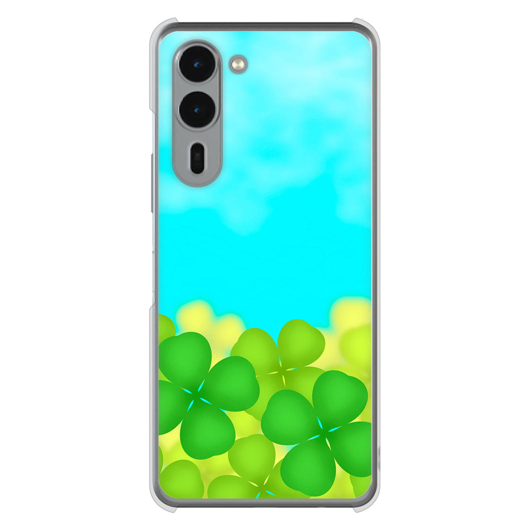 arrows We2 Plus F-51E docomo 高画質仕上げ 背面印刷 ハードケース 【VA820 四葉のクローバー畑】