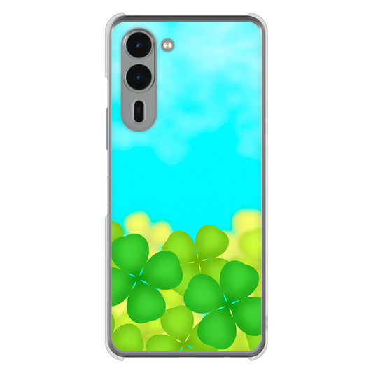 arrows We2 Plus F-51E docomo 高画質仕上げ 背面印刷 ハードケース 【VA820 四葉のクローバー畑】