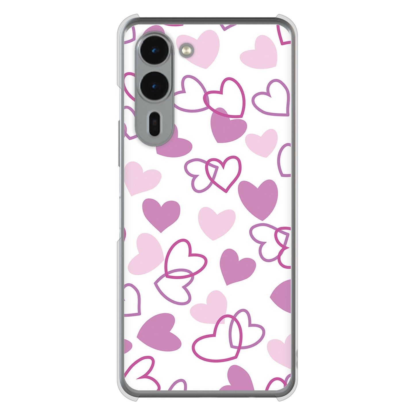 arrows We2 Plus F-51E docomo 高画質仕上げ 背面印刷 ハードケースハートがいっぱい