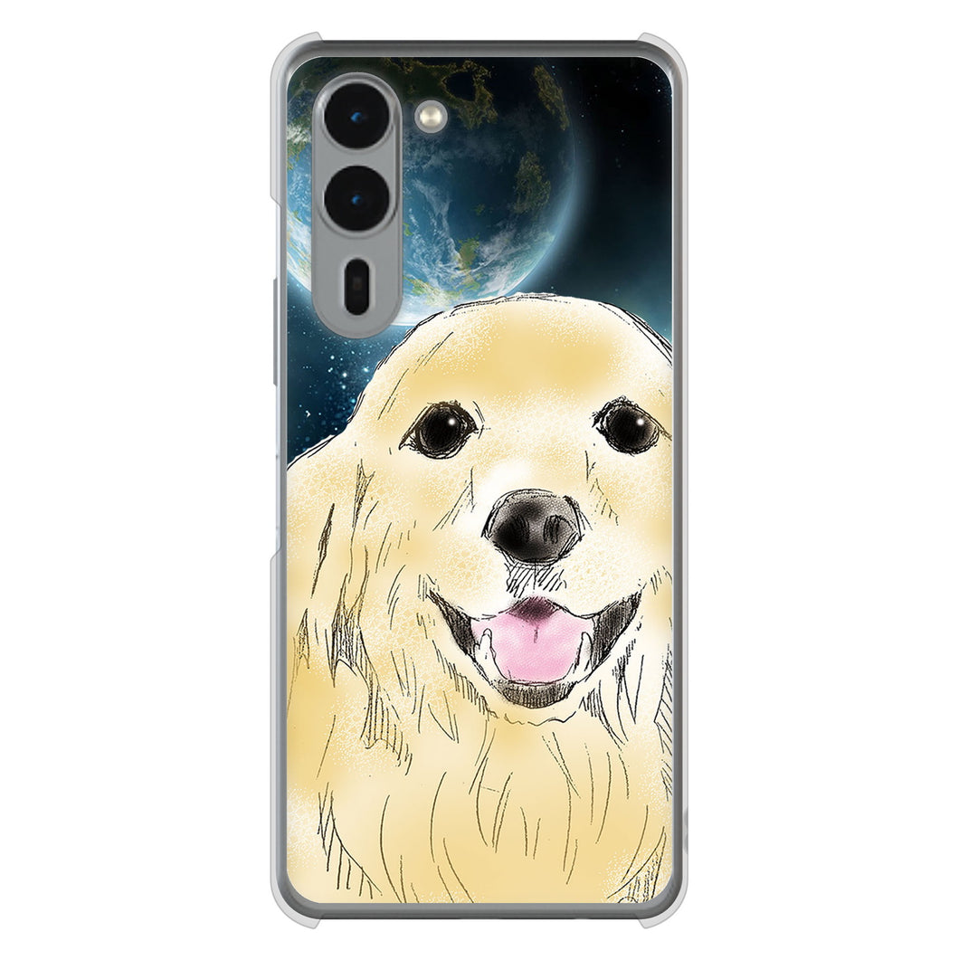 arrows We2 Plus F-51E docomo 高画質仕上げ 背面印刷 ハードケースゴールデンレトリバー