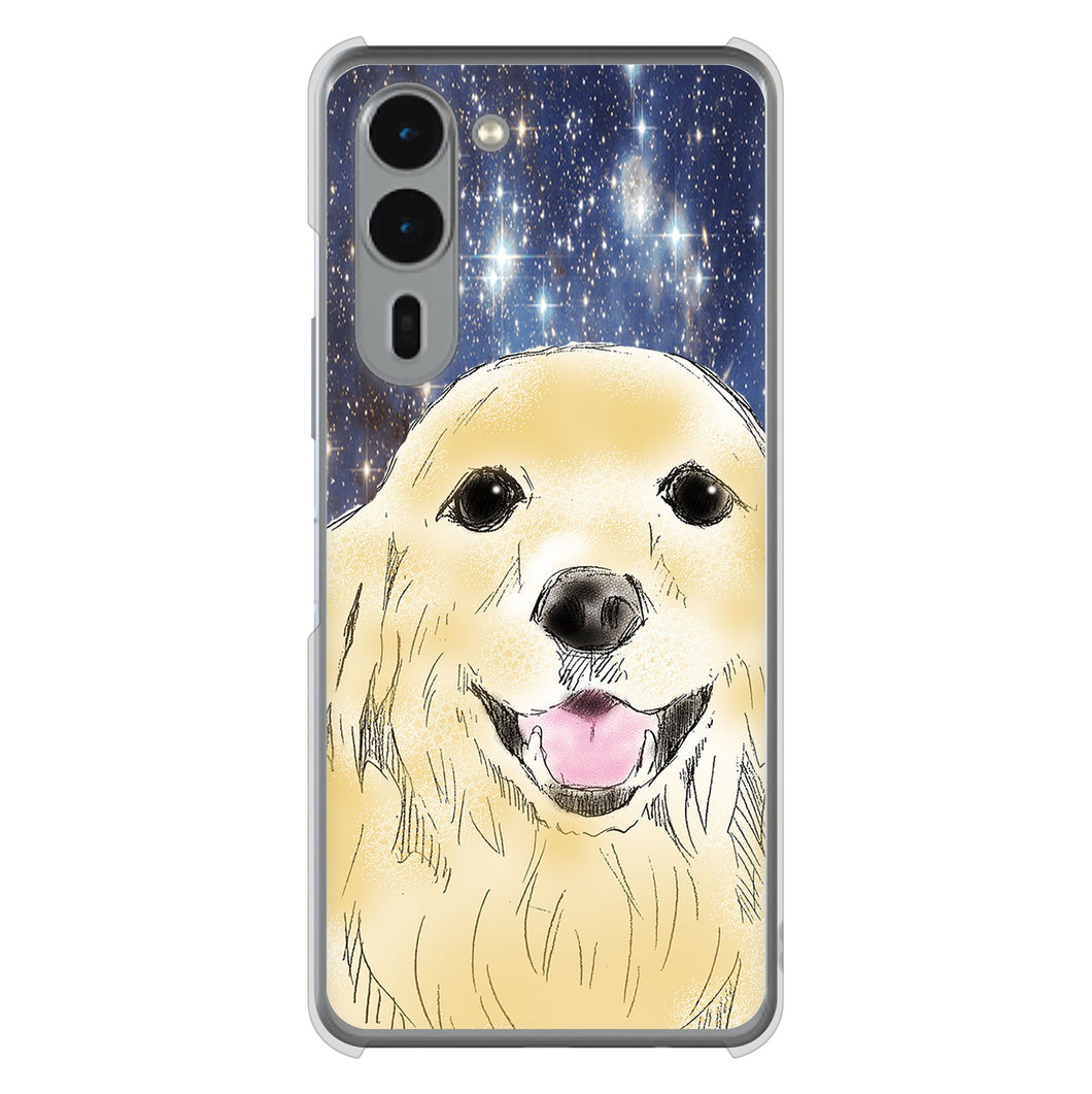 arrows We2 Plus F-51E docomo 高画質仕上げ 背面印刷 ハードケースゴールデンレトリバー