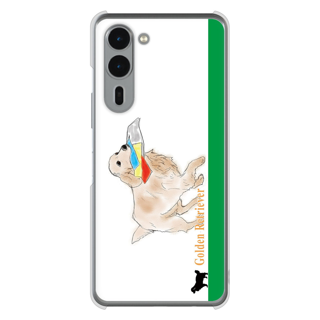 arrows We2 Plus F-51E docomo 高画質仕上げ 背面印刷 ハードケースゴールデンレトリバー