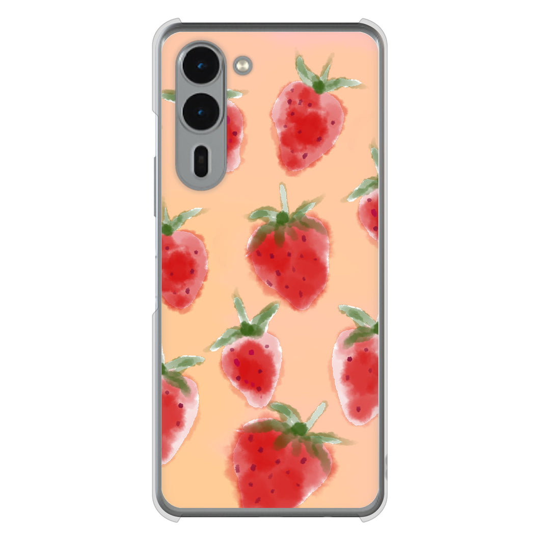 arrows We2 Plus F-51E docomo 高画質仕上げ 背面印刷 ハードケースイチゴ 水彩