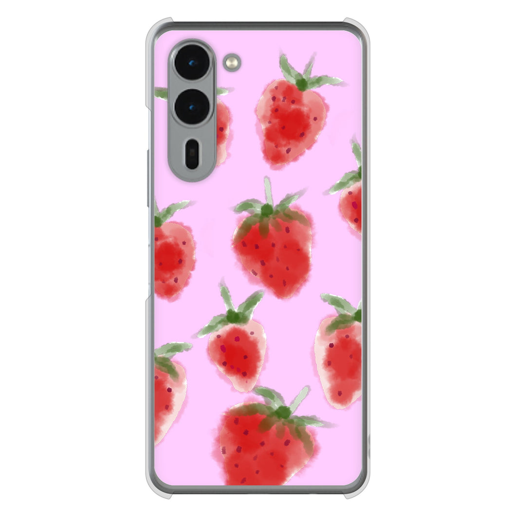 arrows We2 Plus F-51E docomo 高画質仕上げ 背面印刷 ハードケースイチゴ 水彩