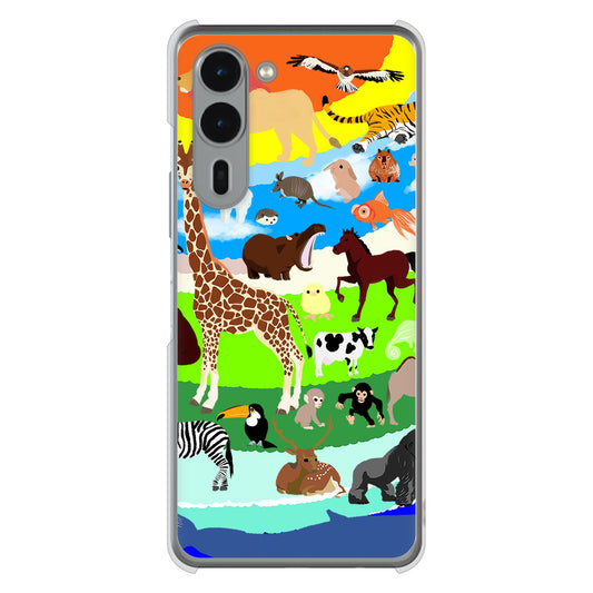 arrows We2 Plus F-51E docomo 高画質仕上げ 背面印刷 ハードケース 【YJ201 アニマルプラネット】