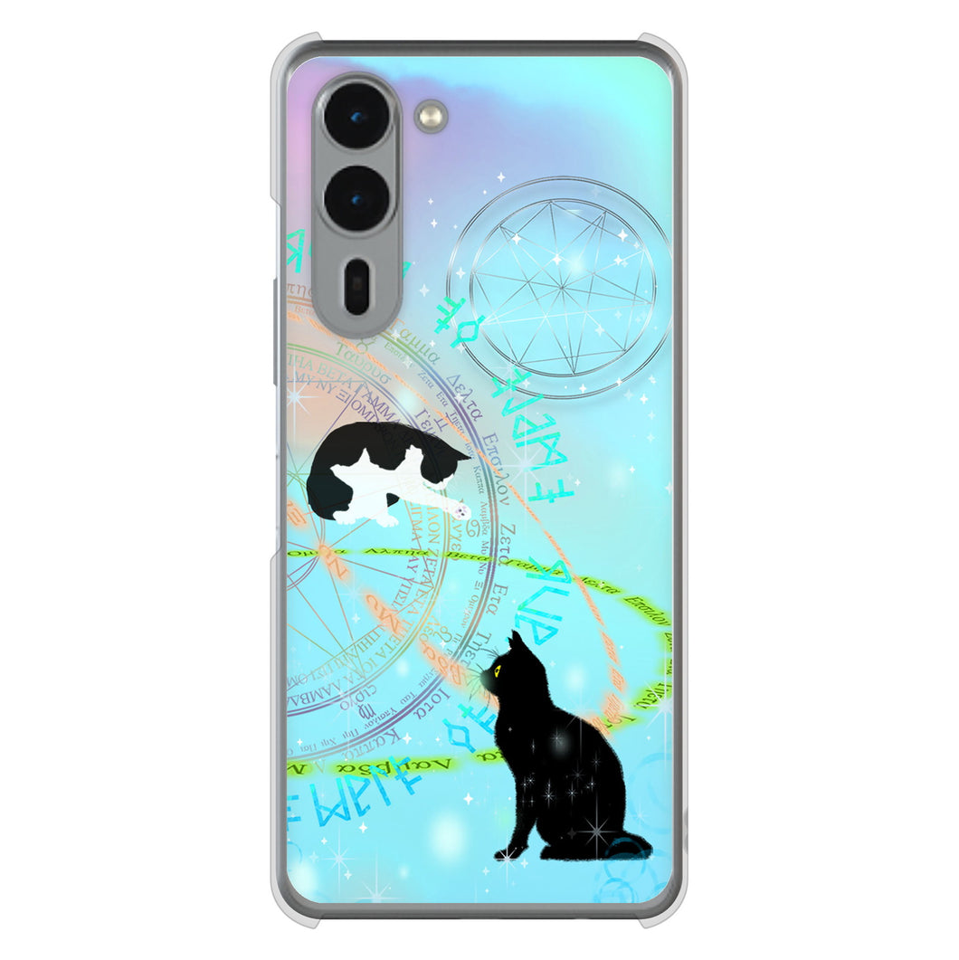 arrows We2 Plus F-51E docomo 高画質仕上げ 背面印刷 ハードケース魔法陣猫