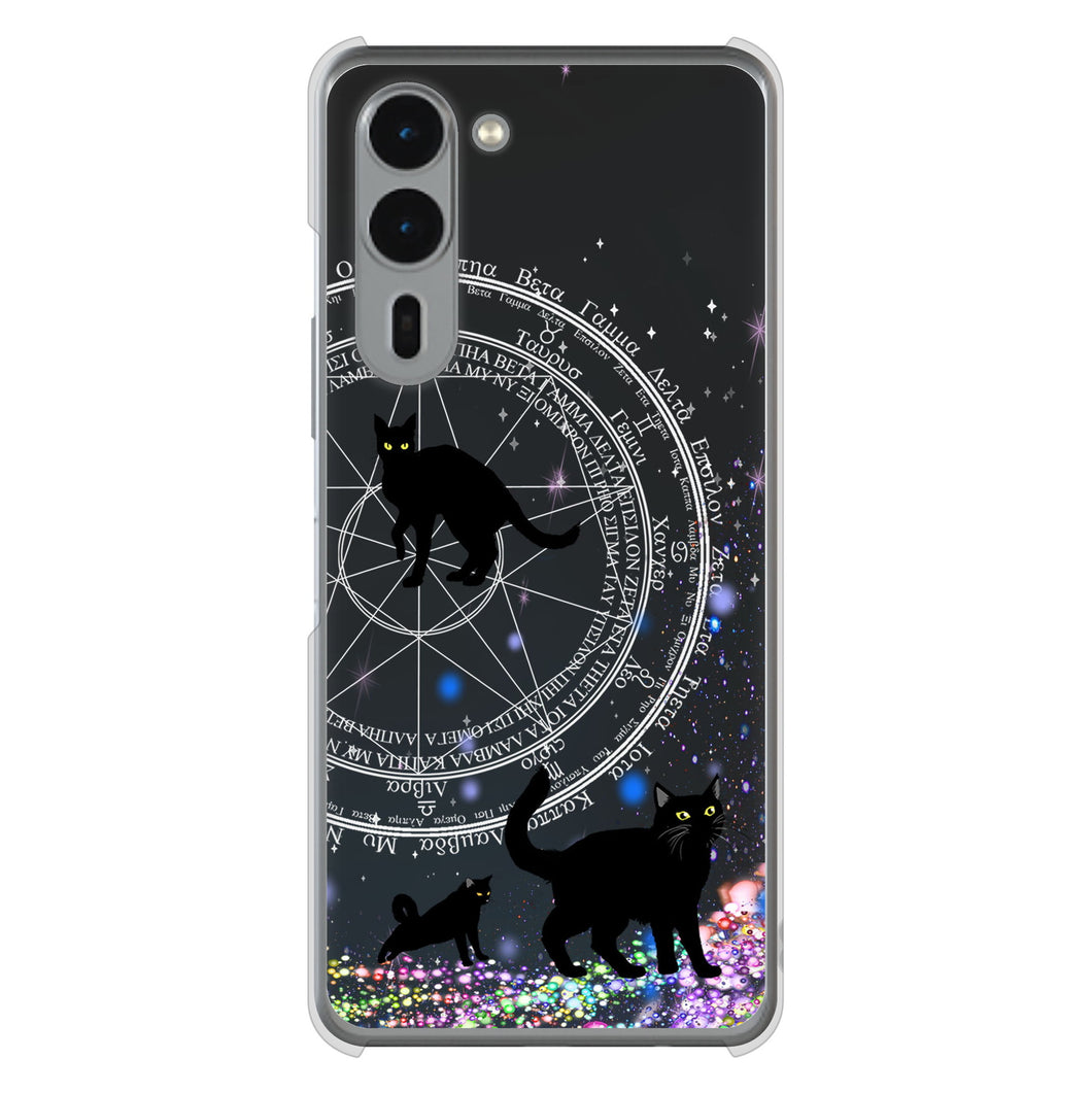 arrows We2 Plus F-51E docomo 高画質仕上げ 背面印刷 ハードケース魔法陣猫