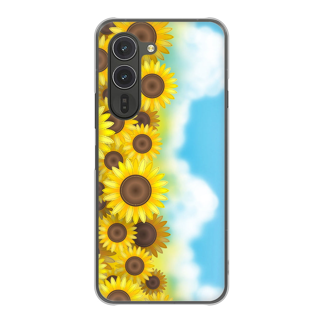 arrows Alpha F-51F docomo 高画質仕上げ 背面印刷 ハードケース 【148 ひまわり畑】