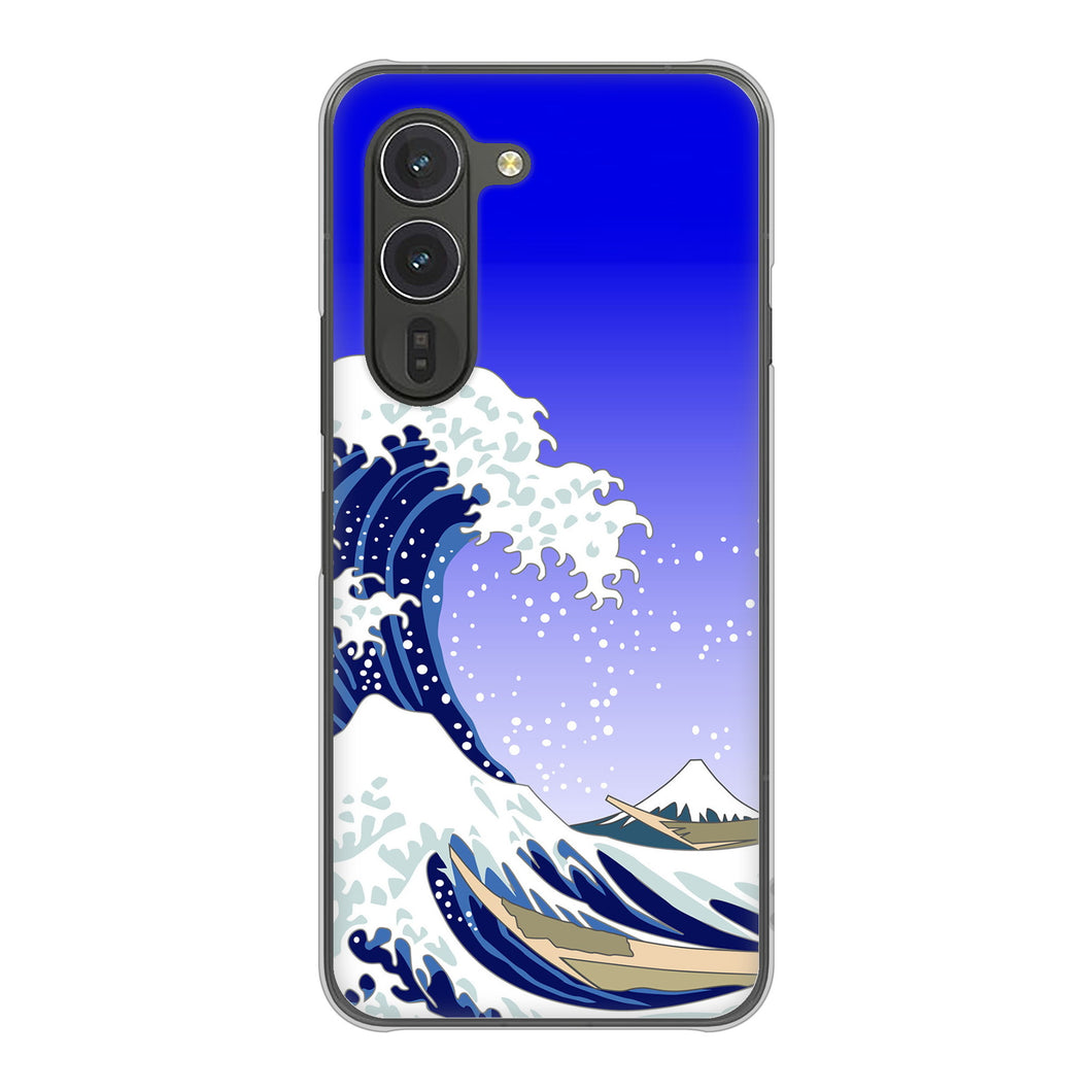 arrows Alpha F-51F docomo 高画質仕上げ 背面印刷 ハードケース 【625 波に富士】