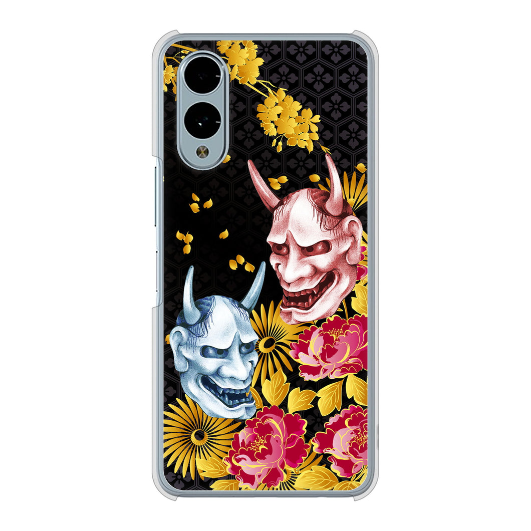 arrows We2 F-52E docomo 高画質仕上げ 背面印刷 ハードケース 【1024 般若と牡丹2】