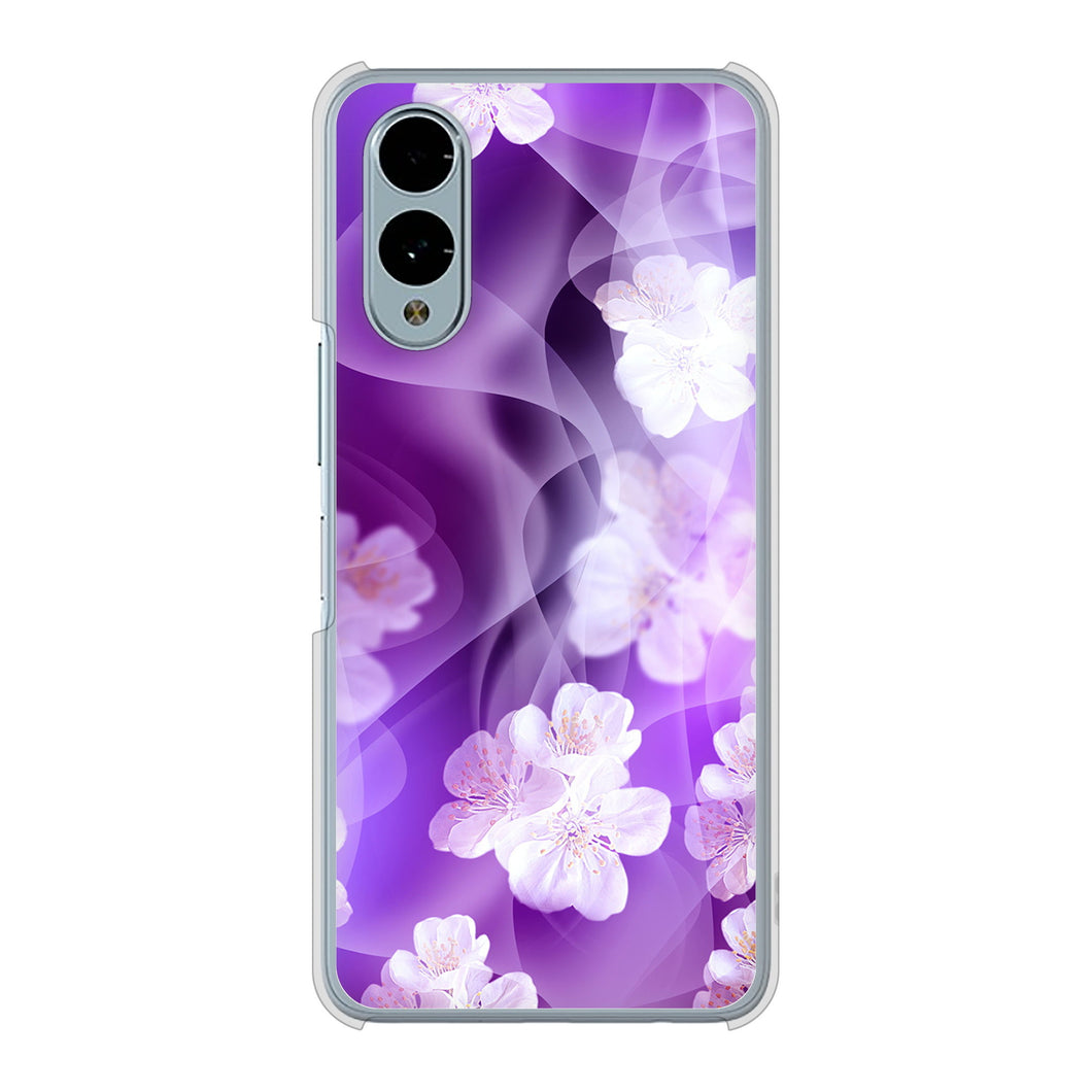 arrows We2 F-52E docomo 高画質仕上げ 背面印刷 ハードケース 【1211 桜とパープルの風】