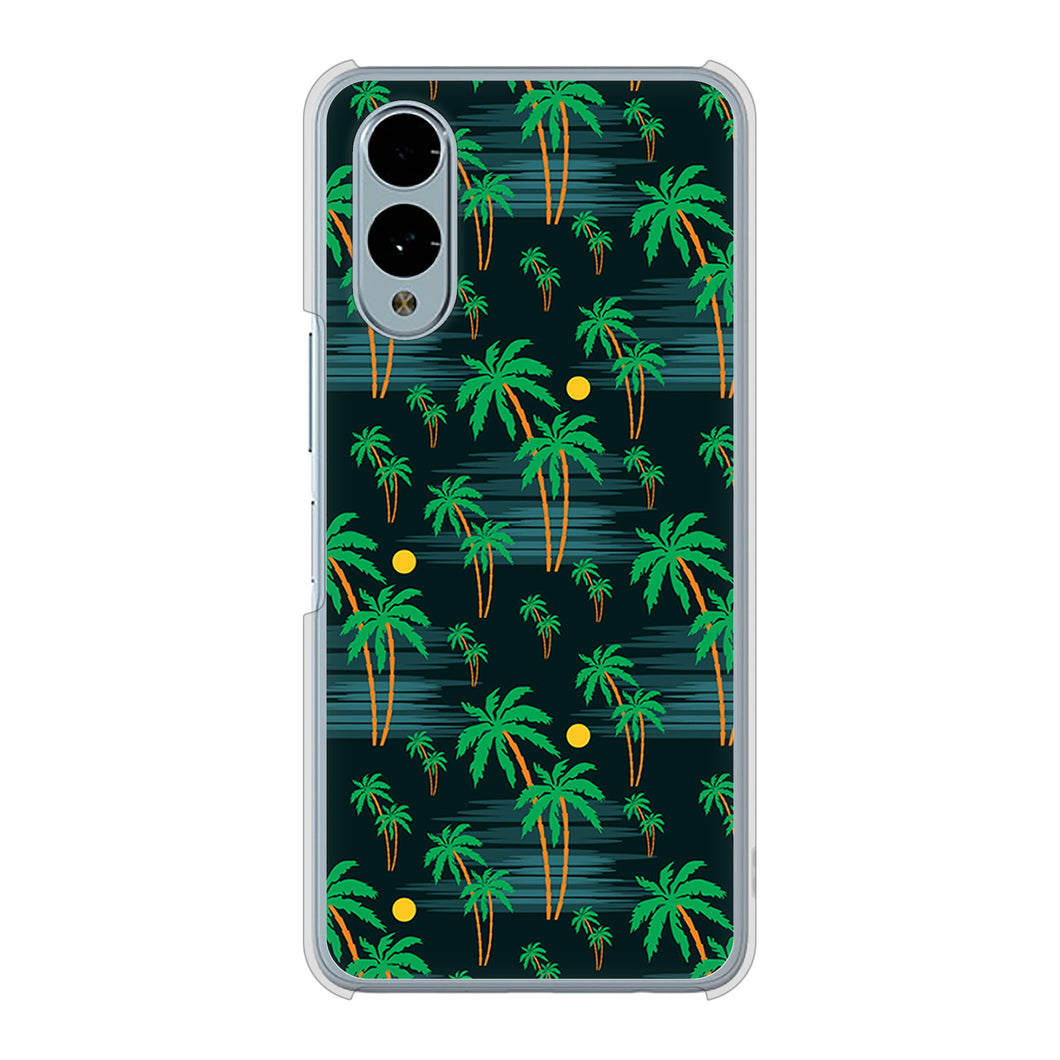 arrows We2 F-52E docomo 高画質仕上げ 背面印刷 ハードケース 【1315 月夜とヤシ】