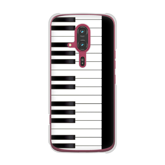 らくらくスマートフォン F-53E docomo 高画質仕上げ 背面印刷 ハードケースピアノ