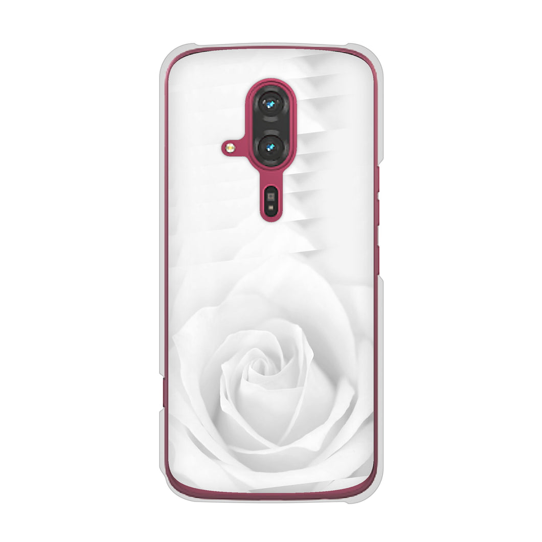 らくらくスマートフォン F-53E docomo 高画質仕上げ 背面印刷 ハードケースバラ