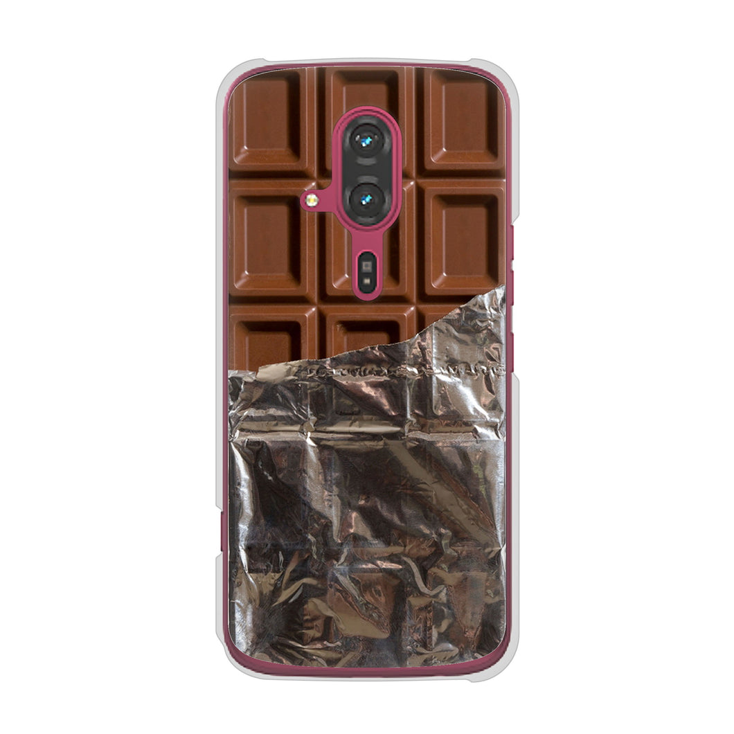 らくらくスマートフォン F-53E docomo 高画質仕上げ 背面印刷 ハードケース板チョコ