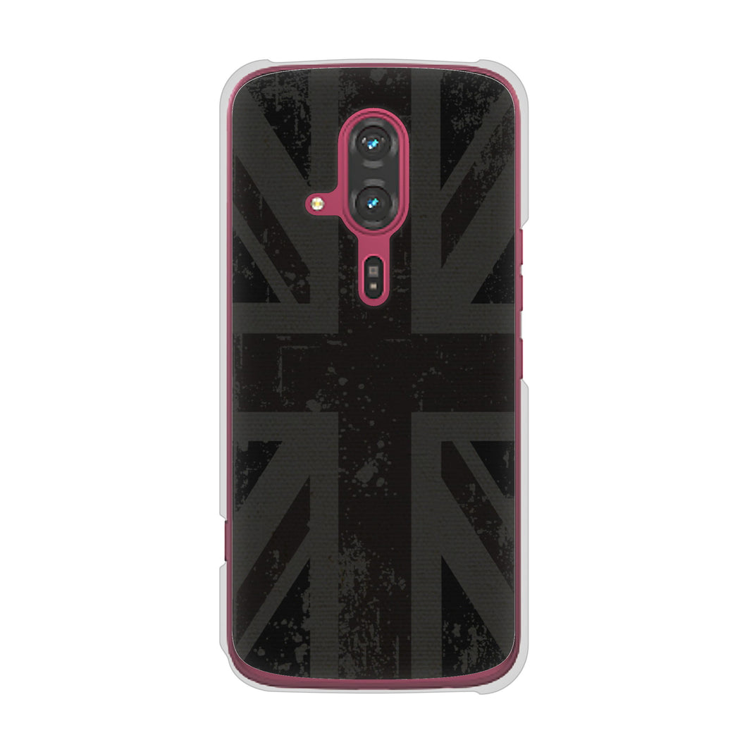 らくらくスマートフォン F-53E docomo 高画質仕上げ 背面印刷 ハードケースユニオンジャック