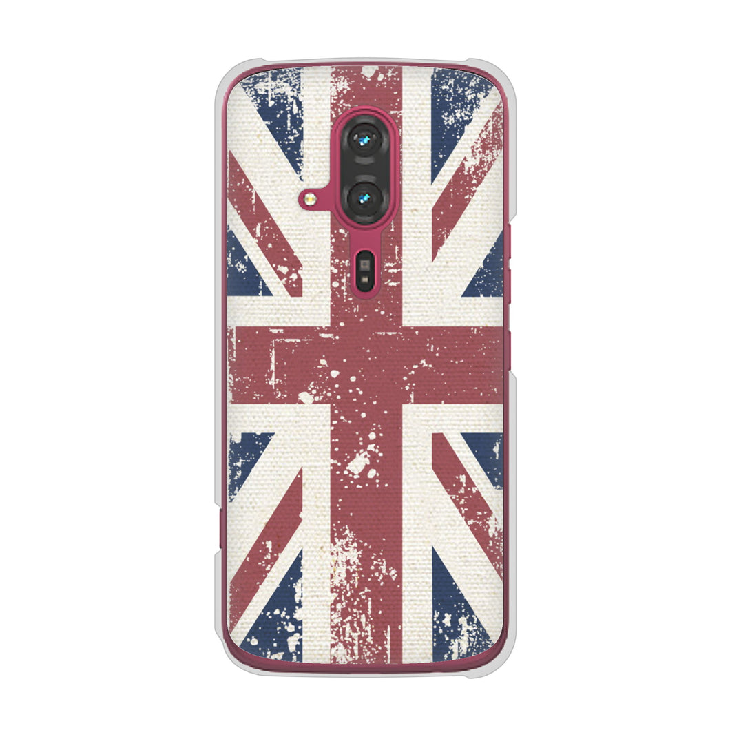 らくらくスマートフォン F-53E docomo 高画質仕上げ 背面印刷 ハードケースユニオンジャック