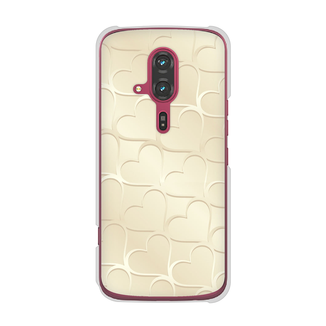 らくらくスマートフォン F-53E docomo 高画質仕上げ 背面印刷 ハードケースかくれハート