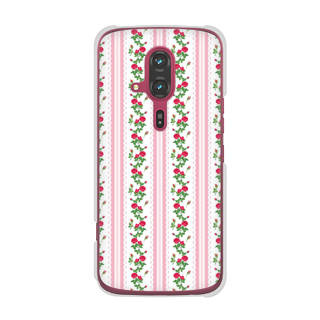 らくらくスマートフォン F-53E docomo 高画質仕上げ 背面印刷 ハードケースイングリッシュガーデン