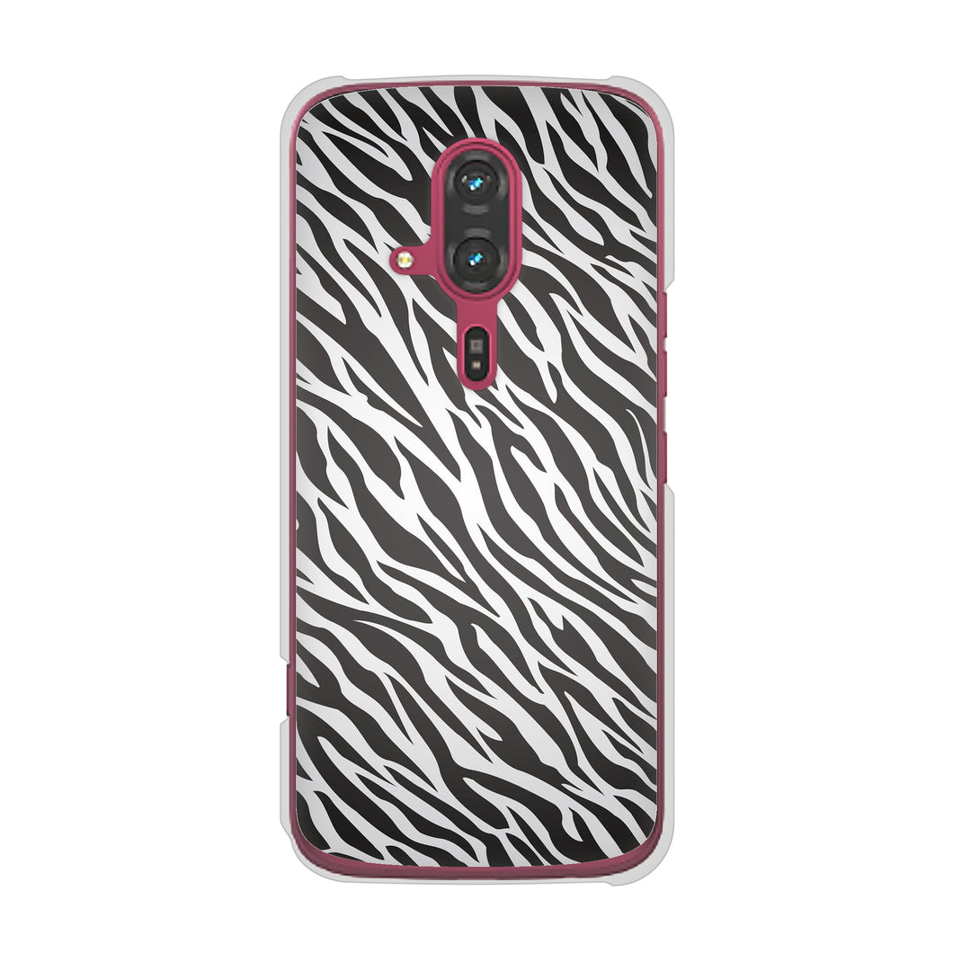 らくらくスマートフォン F-53E docomo 高画質仕上げ 背面印刷 ハードケースアニマル柄