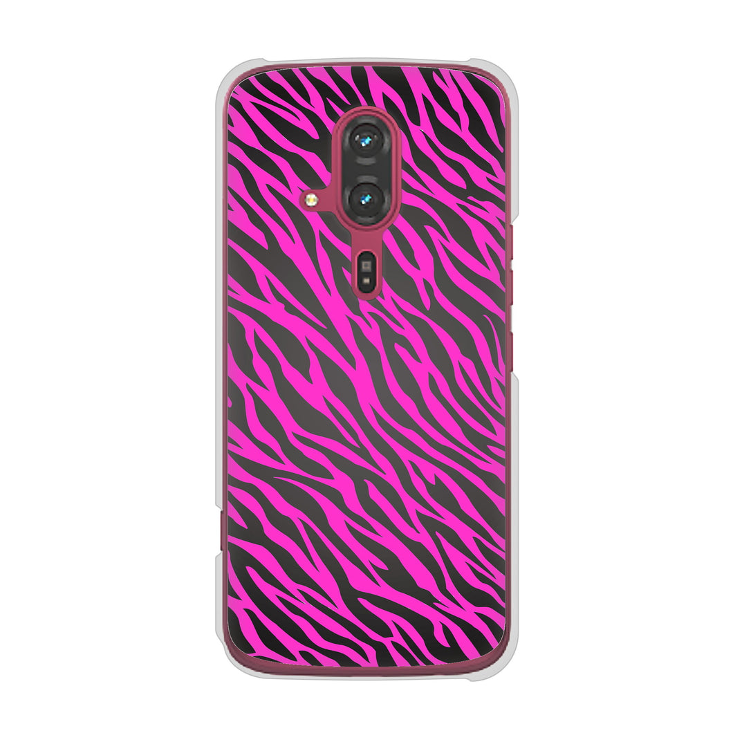 らくらくスマートフォン F-53E docomo 高画質仕上げ 背面印刷 ハードケースアニマル柄