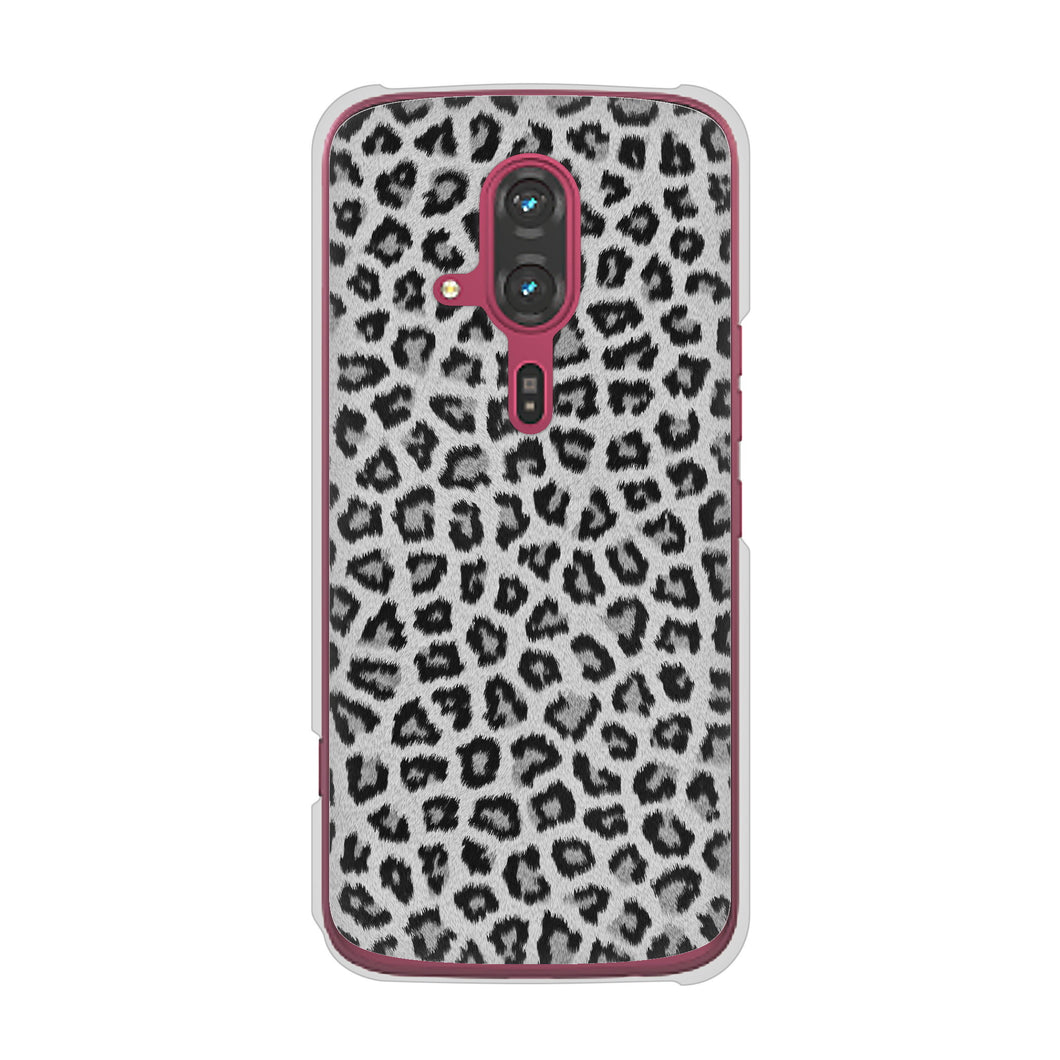 らくらくスマートフォン F-53E docomo 高画質仕上げ 背面印刷 ハードケースヒョウ柄ベーシックS