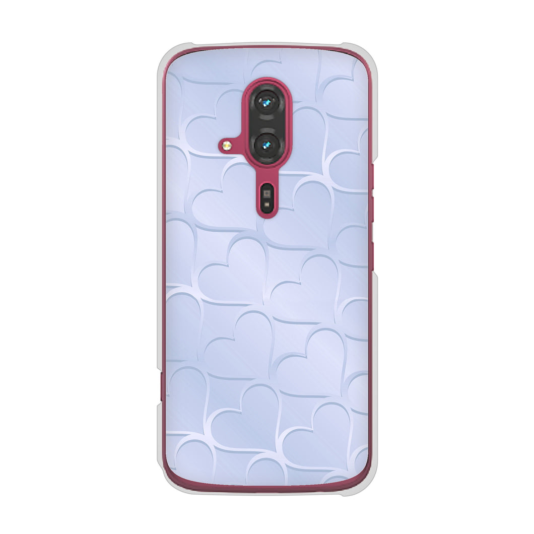 らくらくスマートフォン F-53E docomo 高画質仕上げ 背面印刷 ハードケースかくれハート