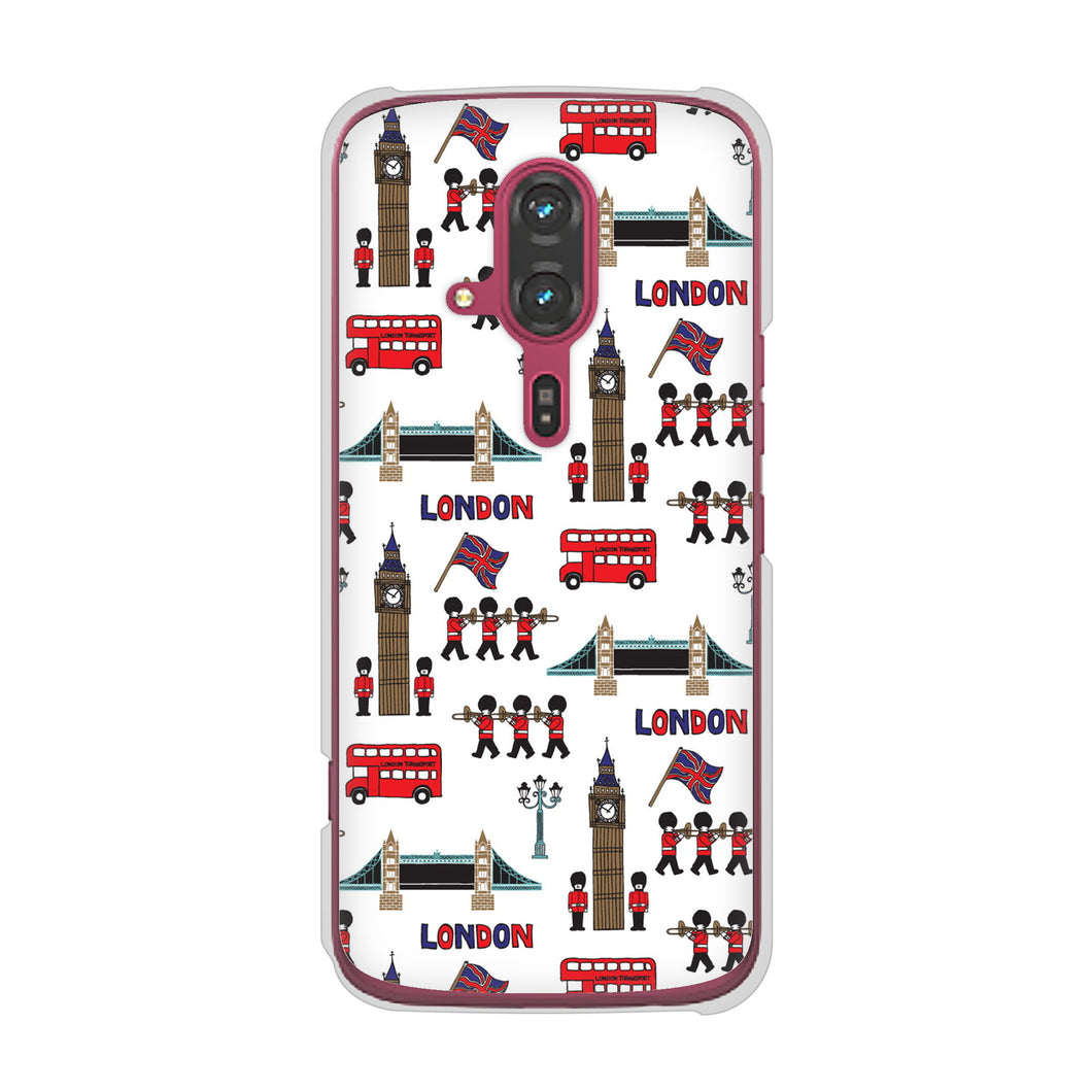 らくらくスマートフォン F-53E docomo 高画質仕上げ 背面印刷 ハードケース 【EK811 ロンドンの街】