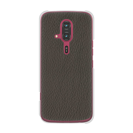 らくらくスマートフォン F-53E docomo 高画質仕上げ 背面印刷 ハードケースレザー風