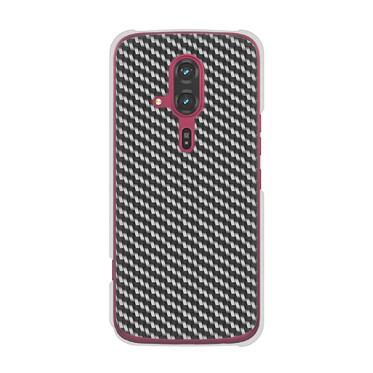 らくらくスマートフォン F-53E docomo 高画質仕上げ 背面印刷 ハードケースカーボン