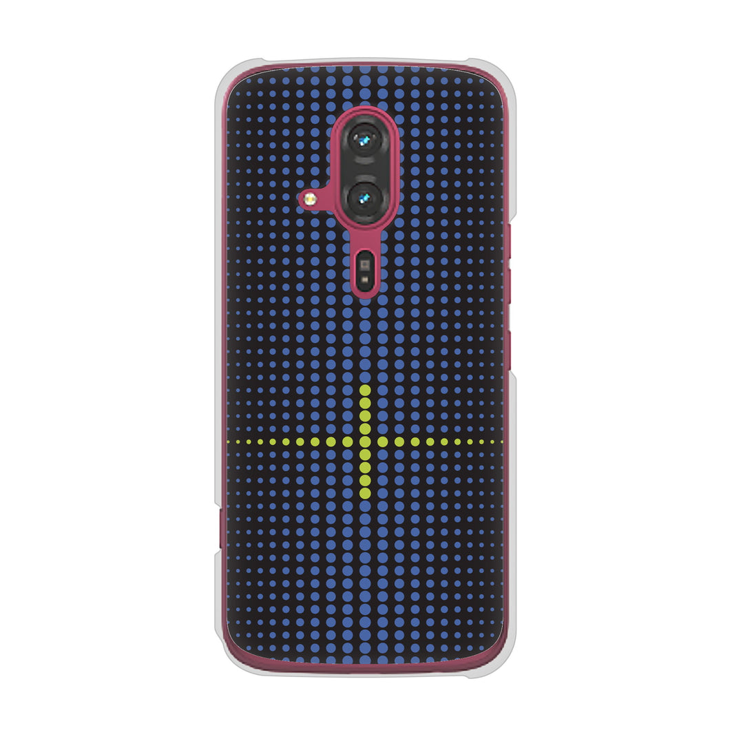 らくらくスマートフォン F-53E docomo 高画質仕上げ 背面印刷 ハードケース 【IB907 グラデーションドット】