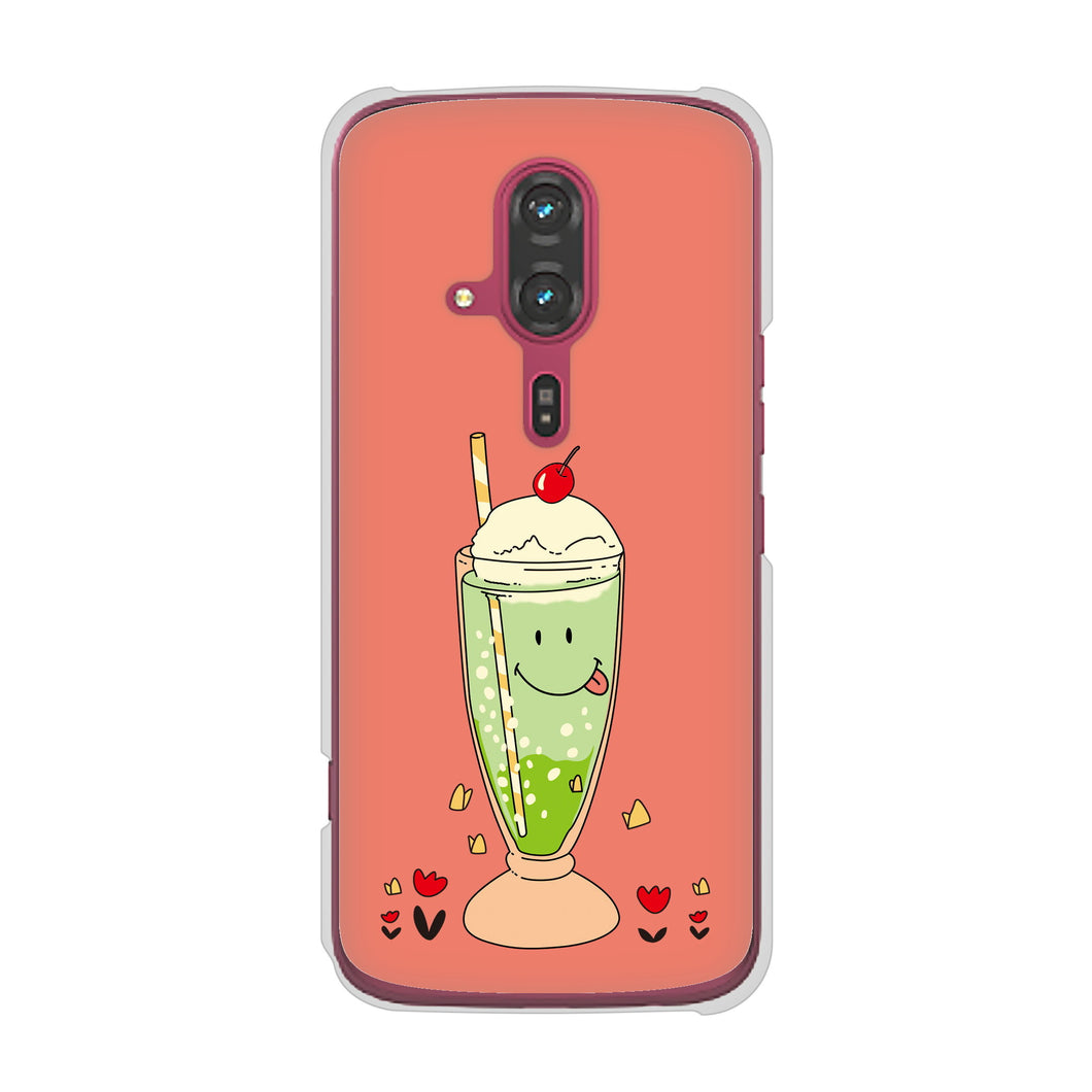 らくらくスマートフォン F-53E docomo 高画質仕上げ 背面印刷 ハードケーススイーツイラスト