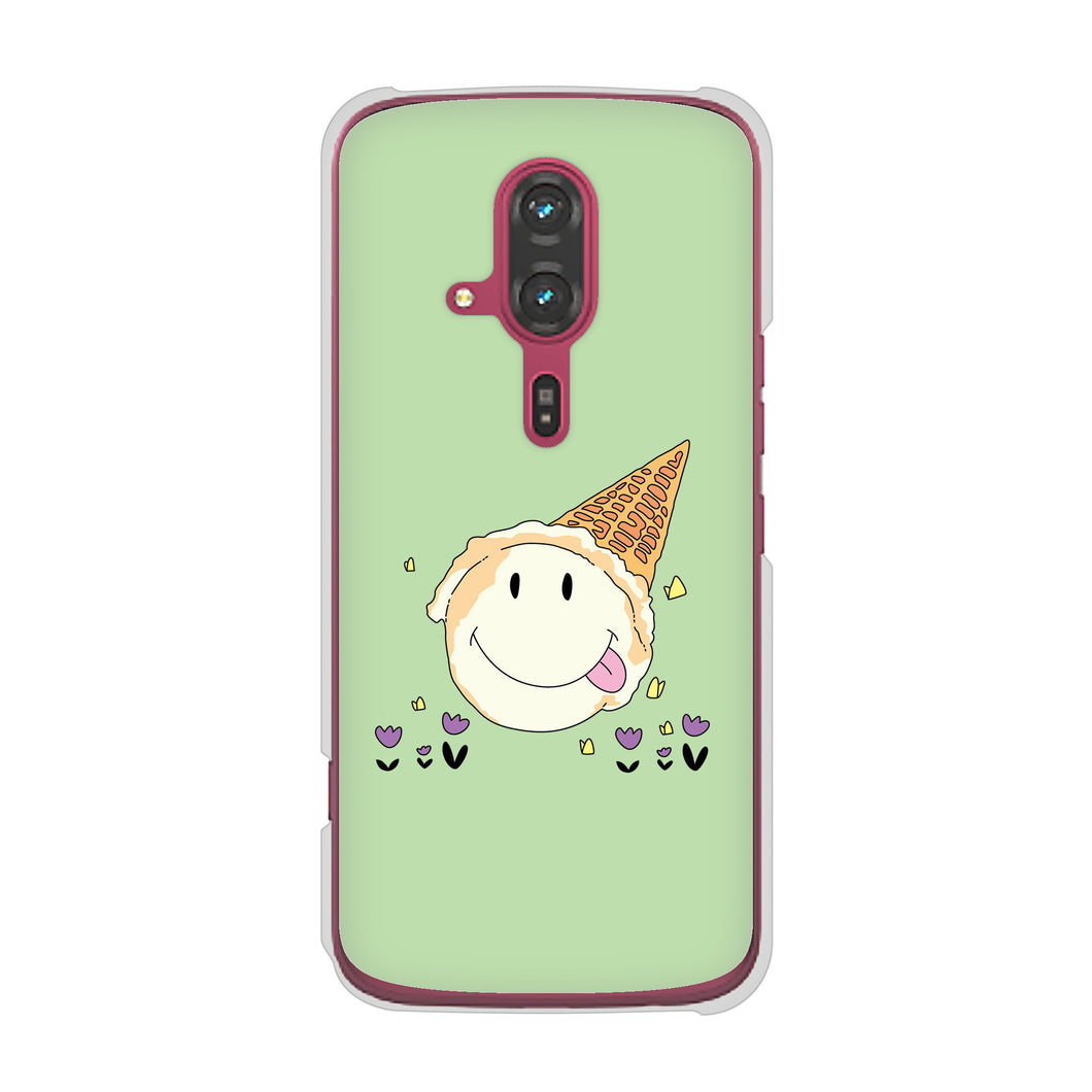 らくらくスマートフォン F-53E docomo 高画質仕上げ 背面印刷 ハードケーススイーツイラスト