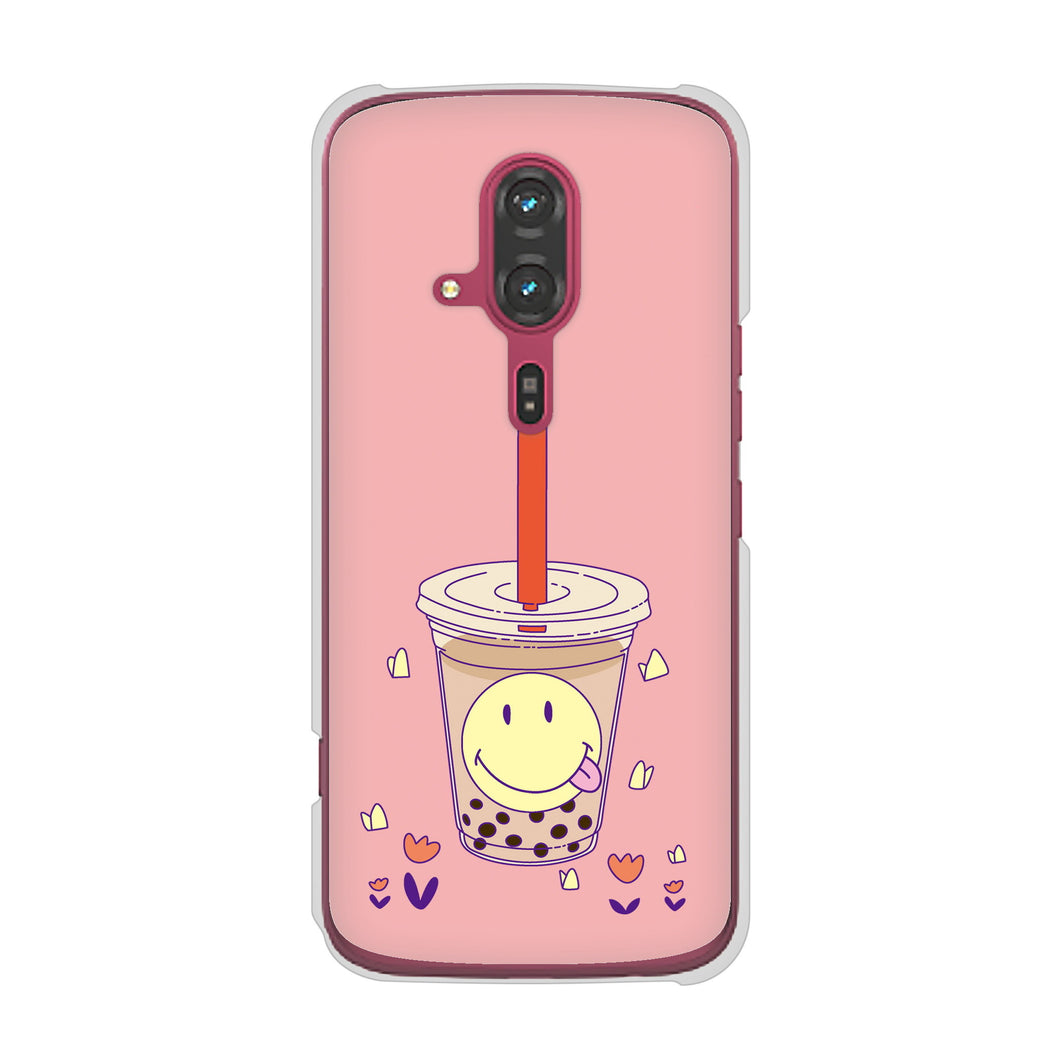 らくらくスマートフォン F-53E docomo 高画質仕上げ 背面印刷 ハードケーススイーツイラスト