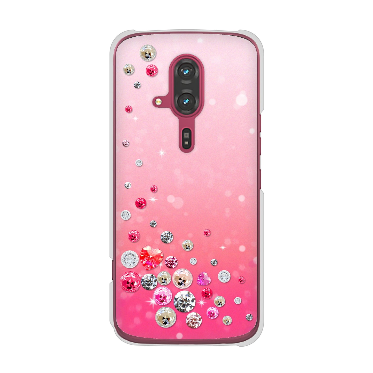 らくらくスマートフォン F-53E docomo 高画質仕上げ 背面印刷 ハードケーススワロデコ風プリント