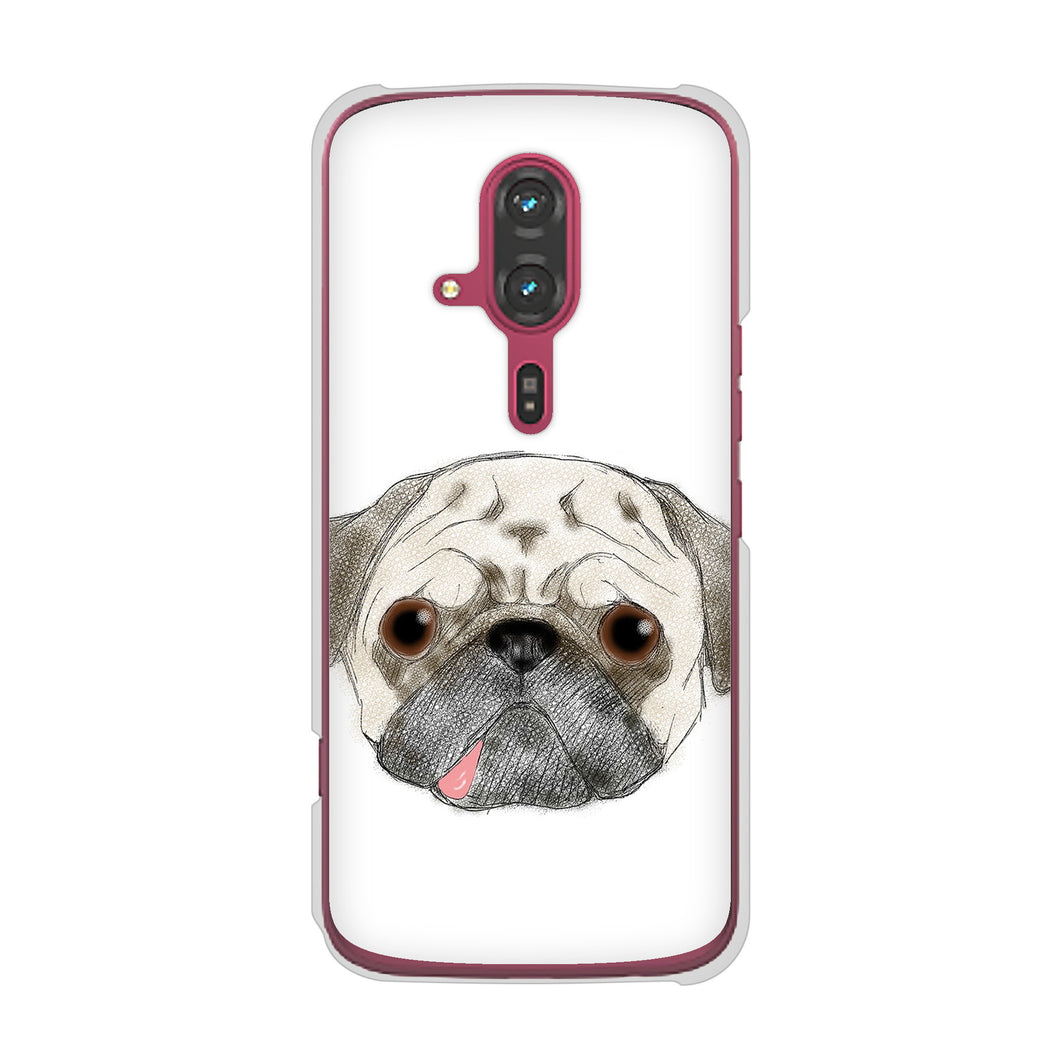 らくらくスマートフォン F-53E docomo 高画質仕上げ 背面印刷 ハードケースパグ