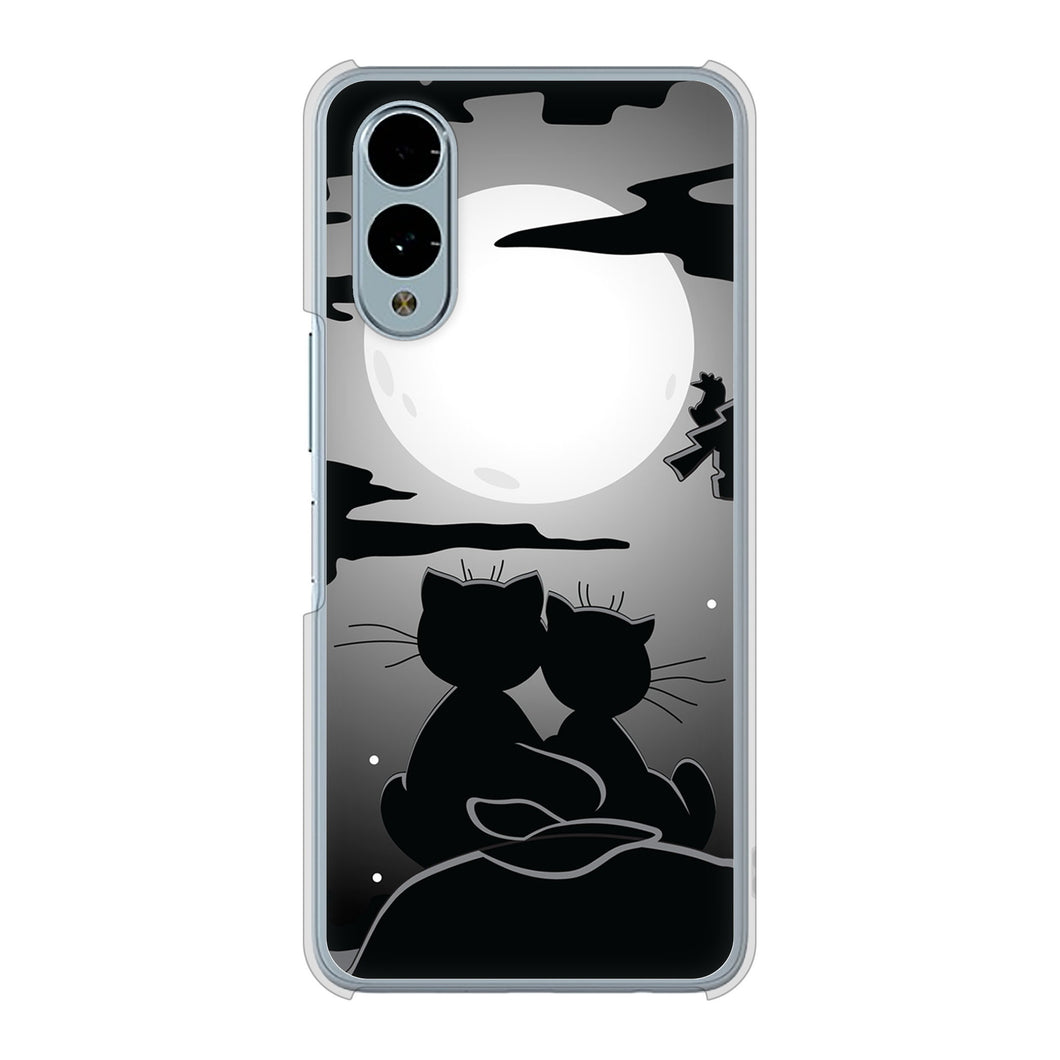 arrows We2 FCG02 au 高画質仕上げ 背面印刷 ハードケース夜とネコ