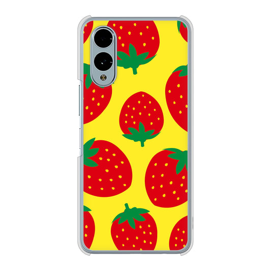 arrows We2 FCG02 au 高画質仕上げ 背面印刷 ハードケース大きいイチゴ模様
