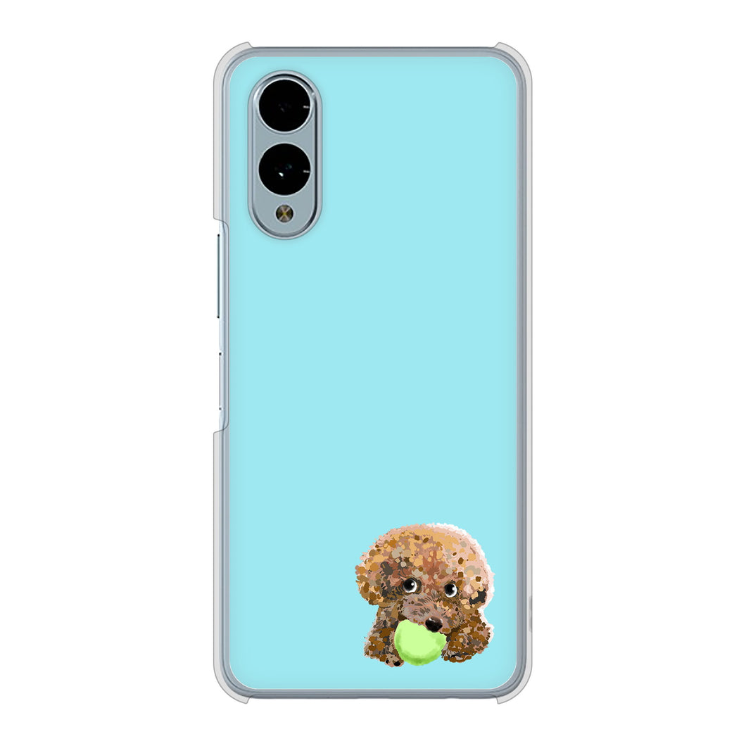 arrows We2 FCG02 au 高画質仕上げ 背面印刷 ハードケーストイプードル&ボール