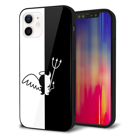 iPhone 12 強化ガラス&TPUスマホケース ガラプリ【027 ハーフデビット】