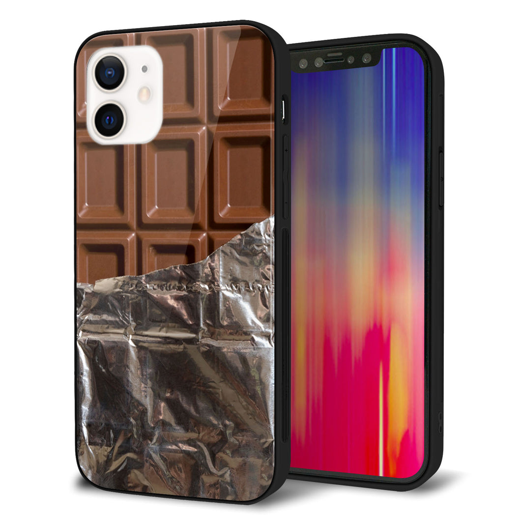 iPhone12 強化ガラス&TPUスマホケース ガラプリ【451 板チョコ】