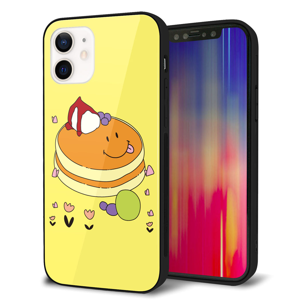 iPhone12 強化ガラス&TPUスマホケース ガラプリ【MA901 パンケーキ】