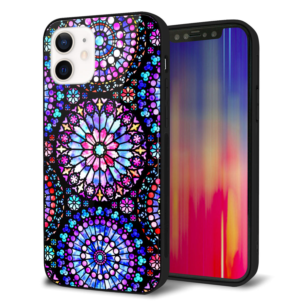 iPhone12 強化ガラス&TPUスマホケース ガラプリ【MA953 パターン柄 A】
